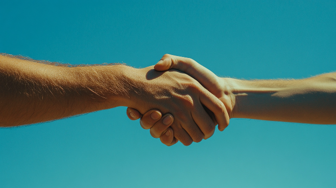 Shaking hands