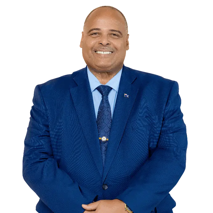 Picture of President, Rt. Prime Minister, Prof. h.c. Ellis Lorenzo Webster, B.S., M.S., M.D.
